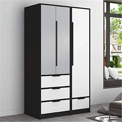 COLiJOL Armadio Armadio per Casa Camera da Letto Appartamento Armadio Armadio Gratuito per Riporre i Vestiti (Colore: Nero...