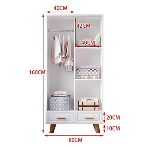COLiJOL Armadio Guardaroba Casa Camera da Letto Armadio Atterraggio Armadio Portaoggetti per Bambini per Riporre i Vestiti...
