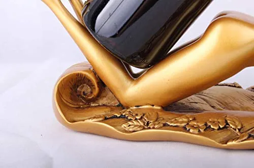 COLiJOL Artigianato Resina Bellezza Sexy Decorazione per la Casa Decorazione per Portabottiglie Regalo Di Nozze Creativo,Oro