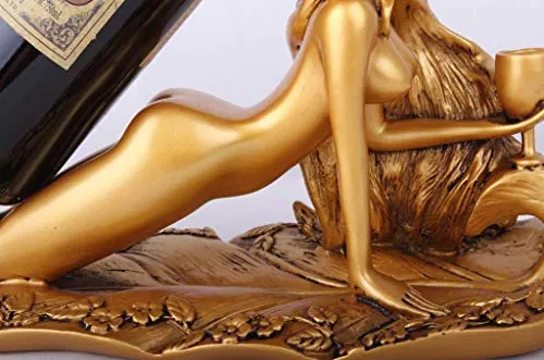 COLiJOL Artigianato Resina Bellezza Sexy Decorazione per la Casa Decorazione per Portabottiglie Regalo Di Nozze Creativo,Oro