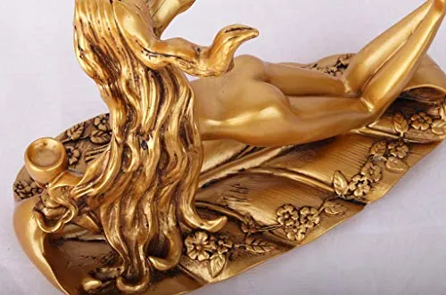 COLiJOL Artigianato Resina Bellezza Sexy Decorazione per la Casa Decorazione per Portabottiglie Regalo Di Nozze Creativo,Oro