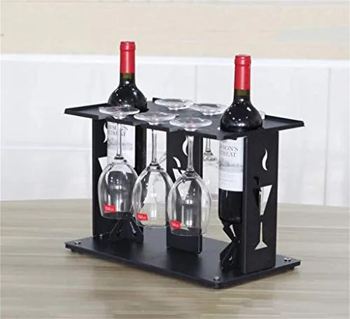COLiJOL Portabottiglie Ferro Battuto Soggiorno Cucina Portaoggetti Portabicchieri Portabottiglie Decorazione Di Moda