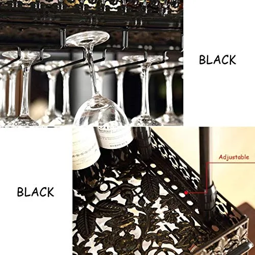 COLiJOL Portabottiglie Portabottiglie Portabottiglie da Vino Altezza Regolabile Portabottiglie da Vino Sospeso Soffitto Po...