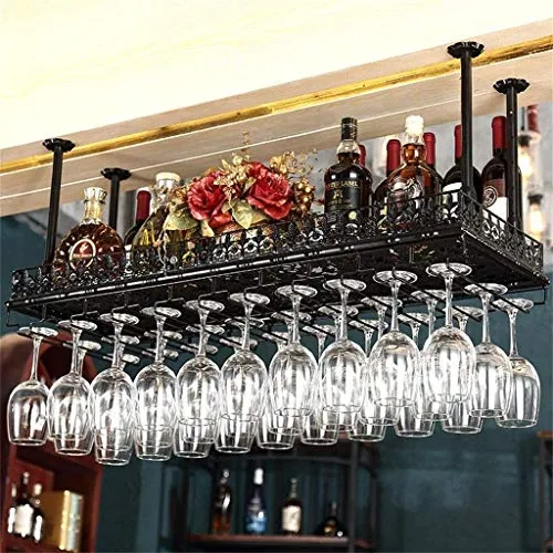 COLiJOL Portabottiglie Portabottiglie Portabottiglie da Vino Altezza Regolabile Portabottiglie da Vino Sospeso Soffitto Po...