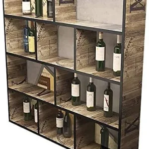 COLiJOL Portabottiglie Scaffale per Vino Scaffale per Vino Semplice Retrò Scaffale per Scaffale Scaffale per Vino Scaffale...