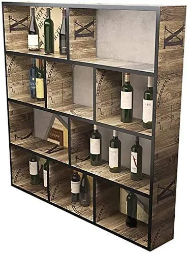 COLiJOL Portabottiglie Scaffale per Vino Scaffale per Vino Semplice Retrò Scaffale per Scaffale Scaffale per Vino Scaffale...
