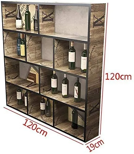 COLiJOL Portabottiglie Scaffale per Vino Scaffale per Vino Semplice Retrò Scaffale per Scaffale Scaffale per Vino Scaffale...