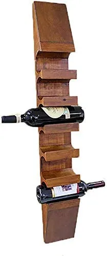 COLiJOL Scaffale per Vino Portabottiglie Legno Massello Appeso Parete Bar Portabottiglie per Vino Moderno e Minimalista Mo...