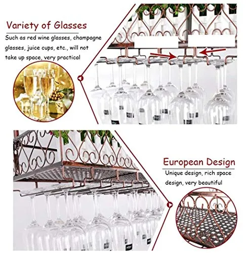 COLiJOL Scaffale per Vino Portabottiglie per Vino Altezza Regolabile Supporto per Bottiglia Di Vino Sospeso Soffitto Porta...