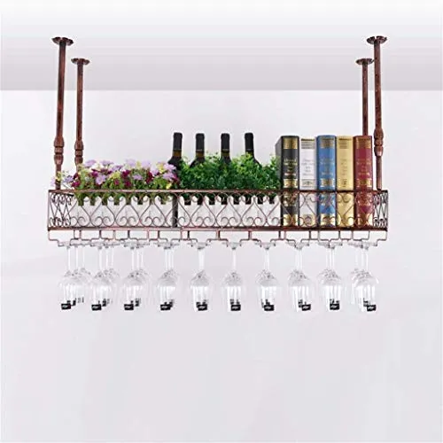 COLiJOL Scaffale per Vino Portabottiglie per Vino Altezza Regolabile Supporto per Bottiglia Di Vino Sospeso Soffitto Porta...