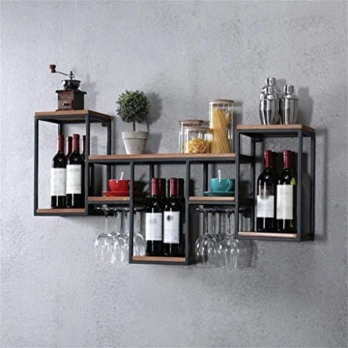 COLiJOL Scaffale per Vino Scaffale Divisorio Parete Scaffale Muro Ferro per Soggiorno Camera da Letto Utilizzato per Scaff...