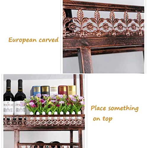COLiJOL Scaffale per Vino Scaffale per Vino Scaffali Galleggianti Portabottiglie per Vino da Soffitto, Portabicchieri da V...