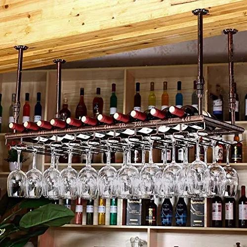 COLiJOL Scaffali per Vino Scaffali per Vino Stile Semplice Scaffale per Bicchieri da Vino da Appendere Ferro Scaffale per...