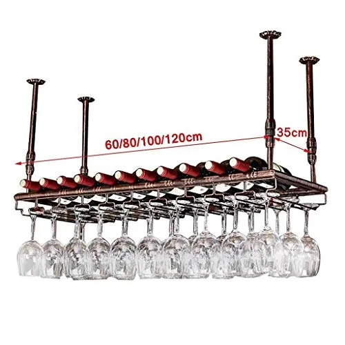 COLiJOL Scaffali per Vino Scaffali per Vino Stile Semplice Scaffale per Bicchieri da Vino da Appendere Ferro Scaffale per...