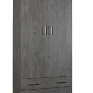 COMPOSAD | Armadio della Linea FACILE con 2 Ante e 2 Cassetti, Armadio con Ante, Camera da Letto, Dimensioni (LxAxP) 81,90...