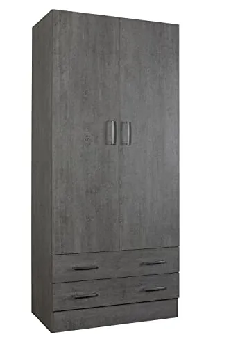 COMPOSAD | Armadio della Linea FACILE con 2 Ante e 2 Cassetti, Armadio con Ante, Camera da Letto, Dimensioni (LxAxP) 81,90...