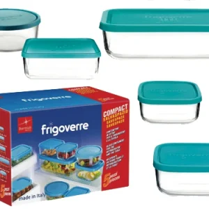 Contenitori vetro Frigoverre Bormioli Compact set 5 pz. Prezzo per Pezzo.