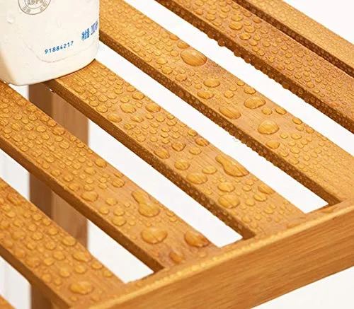 Mensola doccia, mensola multifunzionale bambù, mensola soggiorno bagno piedi, portafiori strati, 3 livelli COOLLL