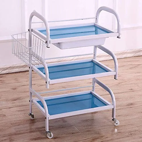 Mensola per doccia, grande carrello per salone di bellezza 3 livelli Carrello per spa Vassoio portaoggetti Terapia per den...