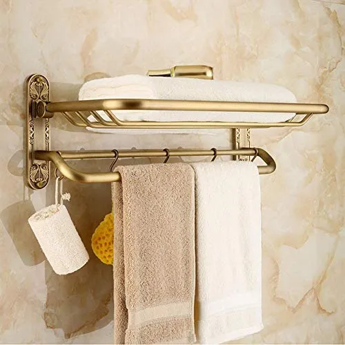 Mensola per doccia, portasciugamani parete, portasciugamani rame antico, portaoggetti da bagno, accessori hardware da bagn...