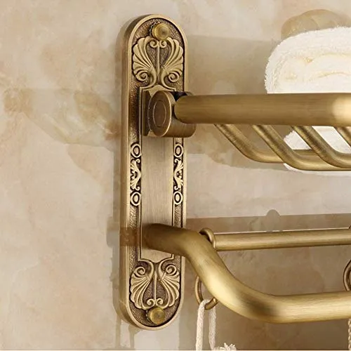Mensola per doccia, portasciugamani parete, portasciugamani rame antico, portaoggetti da bagno, accessori hardware da bagn...