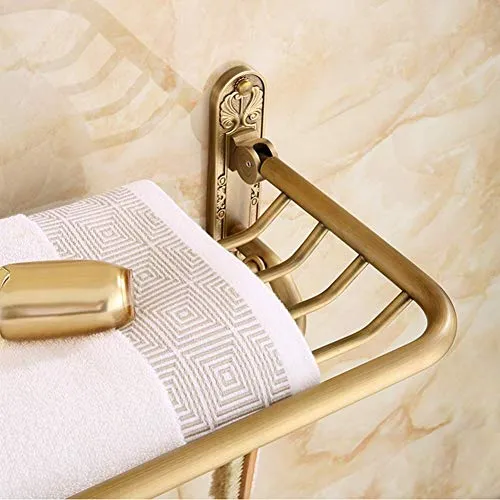 Mensola per doccia, portasciugamani parete, portasciugamani rame antico, portaoggetti da bagno, accessori hardware da bagn...
