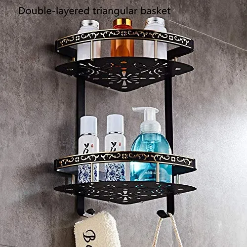 Mensola per doccia, set di pendenti per hardware da bagno, set da cinque pezzi per bagno alluminio con spazio libero per t...
