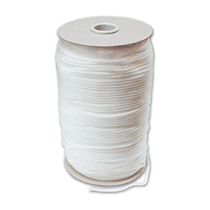 Cordoncino Nylon per Tende misura 2,5 mm colore Bianco Matassa da 250 Mt