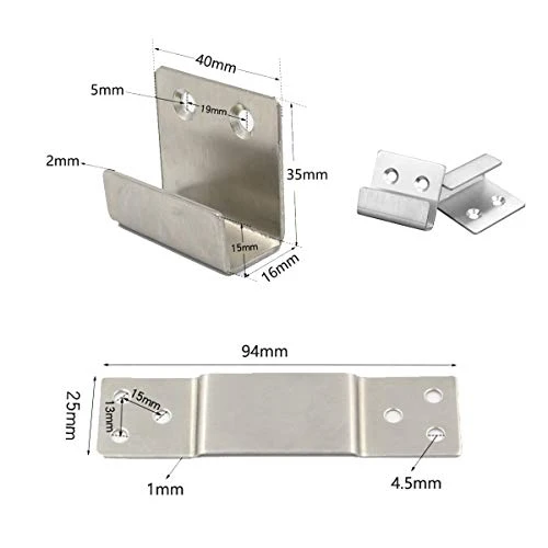 Counius 10 Pezzi Staffe incasso Incasso Gancio Pesante Espositore Piastrelle Acciaio inox Parete Appendere l'immagine Con...