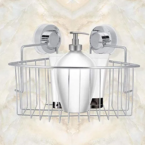 Mensola da doccia ventosa acciaio inox parete per vasca da bagno, senza foratura, per risparmiare spazio e shampoo Danchen
