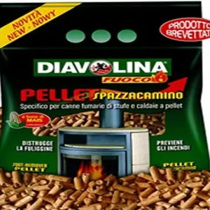Diavolina Pulitore Stufe Pellet, Distrugge la fuliggine