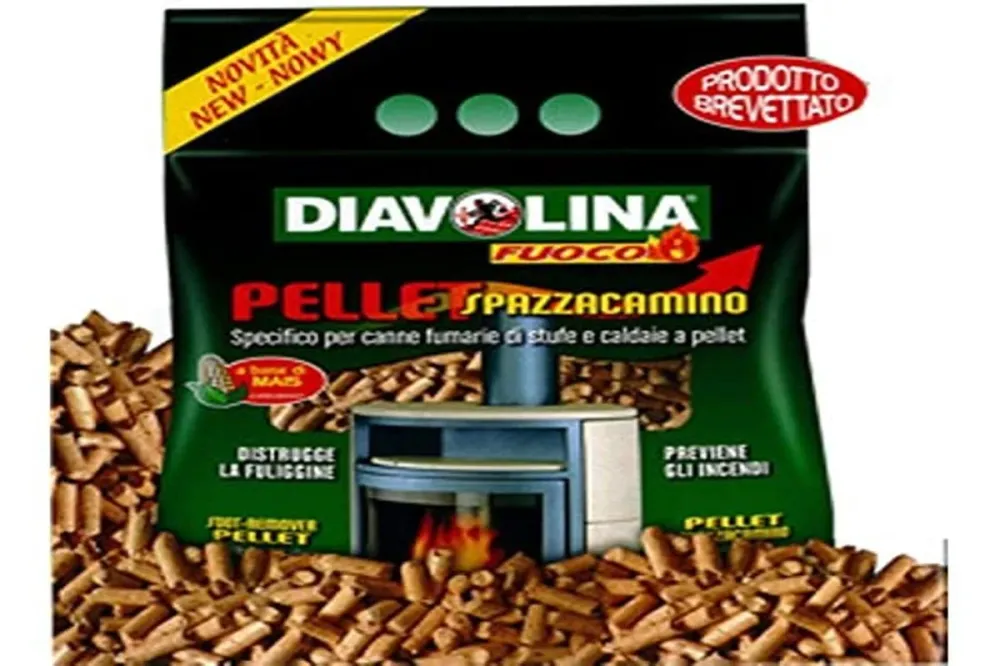 Diavolina Pulitore Stufe Pellet, Distrugge la fuliggine