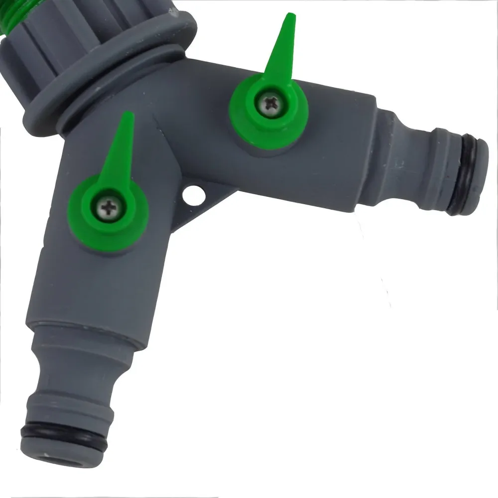 Distributore acqua 2 vie attacco rubinetto 1/2' e 3/4' con 2 rubinetti di intercettazione