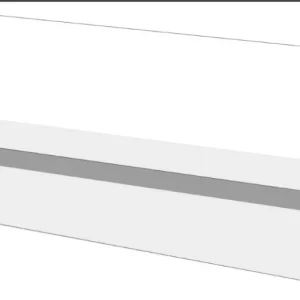 Electraline 60770 Canalina Passacavo singola, 2 mt, Misura 20x10 mm, Bianco