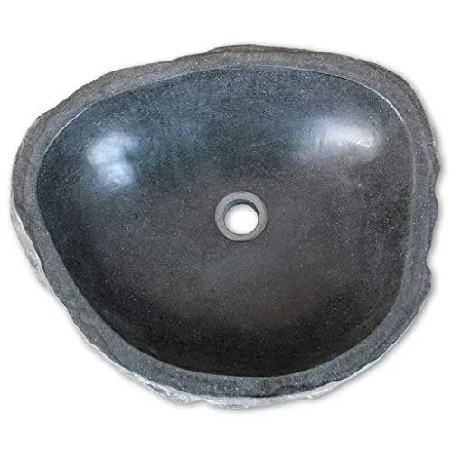 Estink Lavabo da appoggio pietra naturale, 46-52 cm