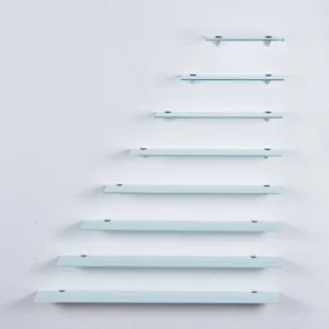 Euro Tische Ripiano parete vetro trasparente - ripiano vetro con vetro di sicurezza ESG da 6 mm - perfetto come ripiano pe...