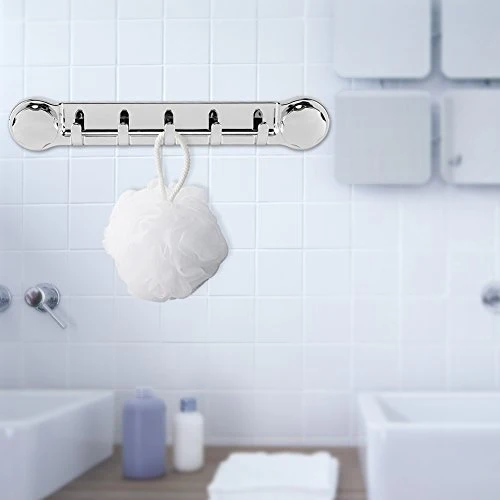 Fdit potente ventosa portasciugamani montaggio parete telo bagno appendiabiti appendiabiti barra appendiabiti con 5 ganci...