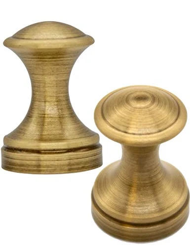 FUXXER® - 2 ganci da parete ottone, design classico, ferro bronzo, 39 x 27 mm, set da 2 pezzi