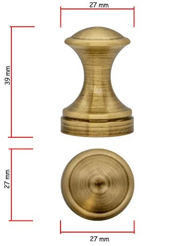 FUXXER® - 2 ganci da parete ottone, design classico, ferro bronzo, 39 x 27 mm, set da 2 pezzi