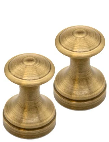 FUXXER® - 2 ganci da parete ottone, design classico, ferro bronzo, 39 x 27 mm, set da 2 pezzi