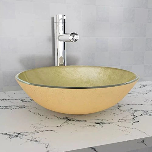 lavabo Oro, di vetro temperato, DA Tennis, 42 x 14 cm FZYHFA
