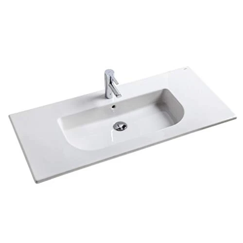 Lavabo su mobile, collezione Mid, 101 x 46 x 14,7 cm, colore bianco (rif. 4006001) Gala