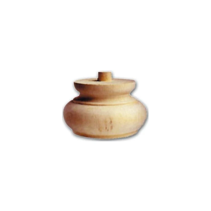 Gamba per Mobili Cipolla Legno di Ontano 130x75 mm Art. 03.0015