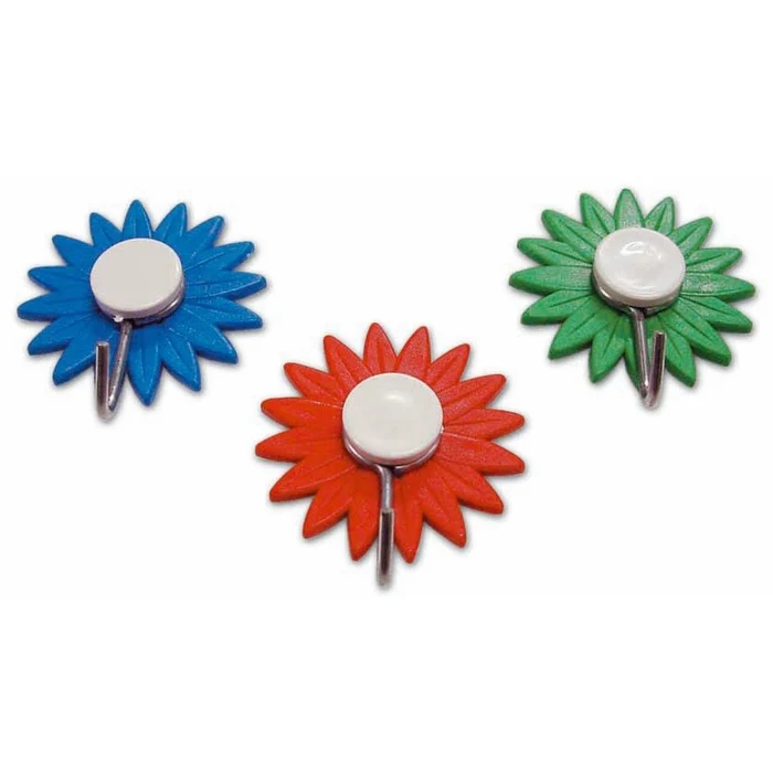 Gancio Autoadesivo Margherita Abs con Gancio Metallico Art 21C cf. 100 Pz