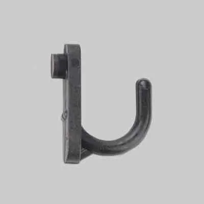 GANCIO PER PANNELLO FORATO 'CURVO' mm 25. Prezzo per Pezzo.