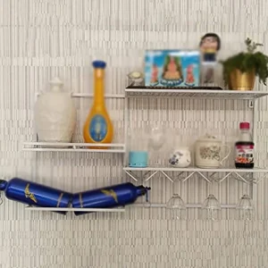 GJSN Cremagliera per Vino, Ferro Battuto Nero/Bronzo/Muro Bianco Appeso Squisito e Bellissimo Stile Semplice e Casual Grav...