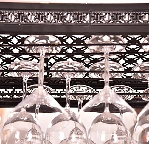GJSN Cremagliera per Vino, Gancio Bronzo Ferro Battuto Gancio Sospensione Regolabile la Gravità Può Appendere Una Varietà...