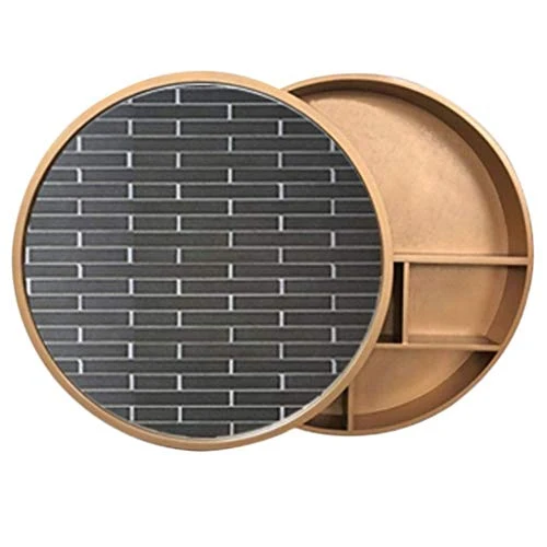 GJSN Nordic Style Modern Home Cabinetto per il Bagno, Armadi Specchio Bagno Specchio Legno Massello con Scaffale Trucco Pa...