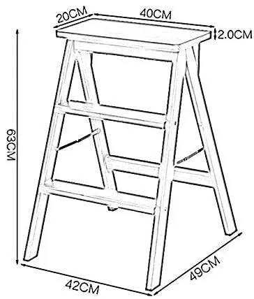 GJSN Outdoor Home Dual-Purpose Passo Sgabello, Scala Creativo Semplice Sgabello Portatile Panca Sgabello Sgabelli da Cucin...