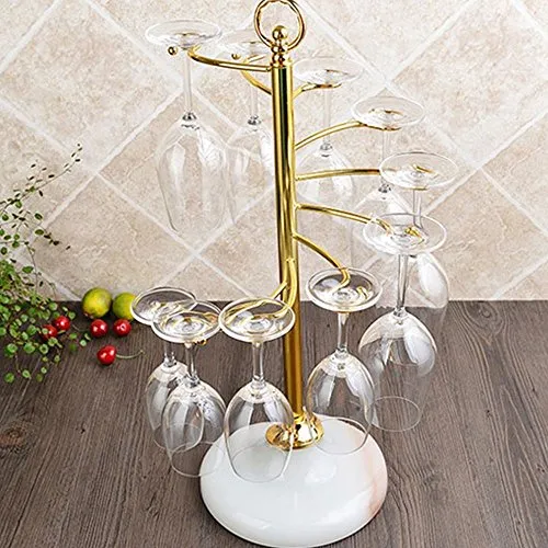 GJSN Portabampa Del Vino, Acciaio Inox Acciaio Inossidabile/ Oro Desktop Desktop Busing Badus Boll Design S-Cup Appeso Taz...
